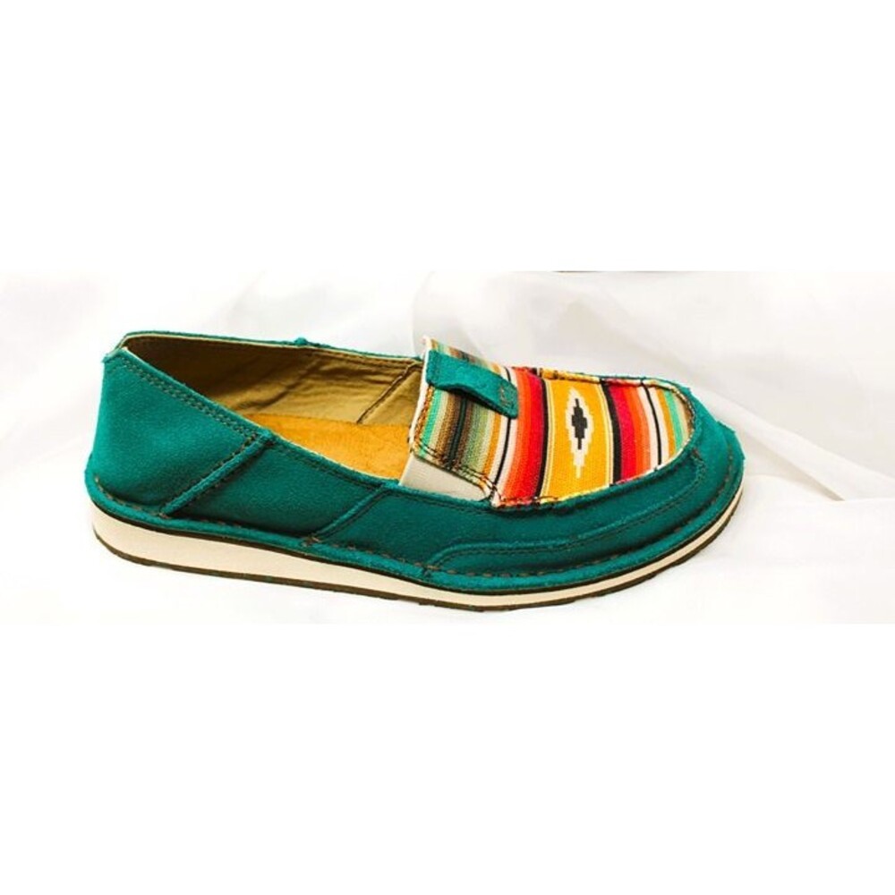Ariat Cruisers Teal Suede Serape Print Slip-Ons Women’s 8.5B (No Proof Worn)